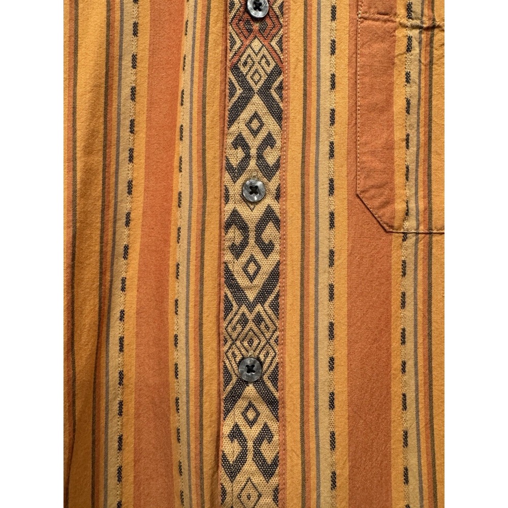 The Territory Ahead Striped Button Down Shirt Mens Medium Cotton Southwest Aztec - Picture 6 of 9